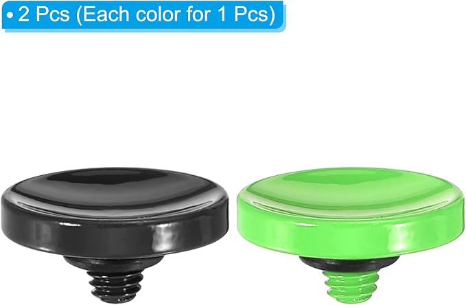 PATIKIL Camera Shutter Button, 2 Pack Soft Shutter Release Button Pure Copper Camera Button Concave, for Nikon for Fujifilm for Leica Black/Green - Image 3