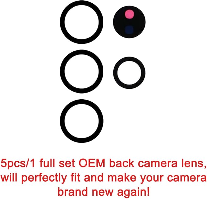 2 Set Back Rear Camera Lens Glass Replacement for Samsung Galaxy S23 Ultra with pre-Installed Adhesive and Reparing Toolkit - Image 3
