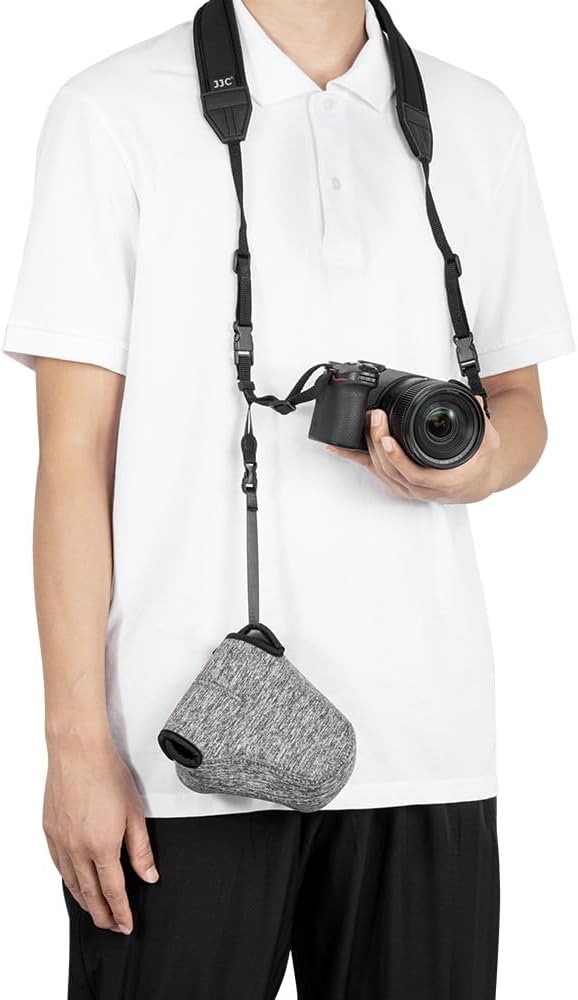 Neoprene Camera Sleeve for Fuji X-T30 III X-T50 +16-50mm Lens Leica Q3 43 | without strap, for SONY a7C II +28-60 Fuji X-T30 III X-T50 +16-50mm/Nikon Z30+12-28mm Lens Camera Case, 5 x 3.3 x 5.1" - Image 8