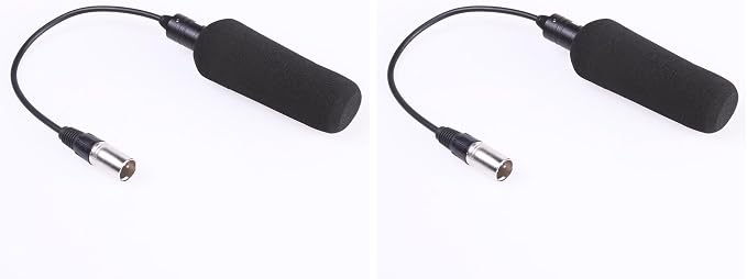 FocusFoto Professional Handheld Shotgun DV Interview Mic Microphone for Video DSLR Camera Camcorder with XLR Cable & Windshield (Pack of 2) by FocusFoto