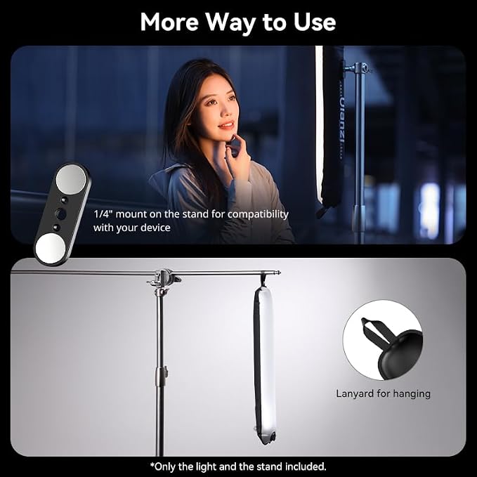 Ulanzi UA12 Bi-Color LED Inflatable Tube Light, 2700K-6500K 12W Foldable | 2500mAh Rechargeable, Lighting Wand Stick, with 1/4" Mount, Magnetic LED Video Light, For Portrait, Vlog, YouTube Photography - Image 4
