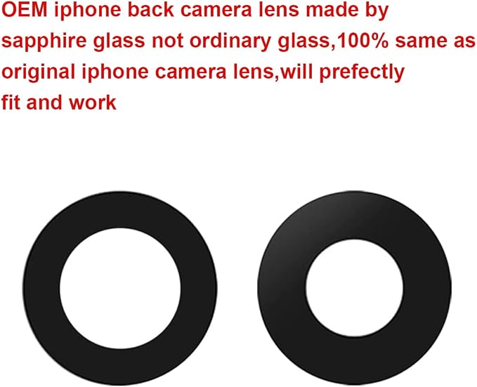 2 Set OEM Back Rear Camera Lens Glass Replacement for iPhone 13 and iPhone 13 Mini with pre-Installed Adhesive and Reparing Toolkit - Image 2