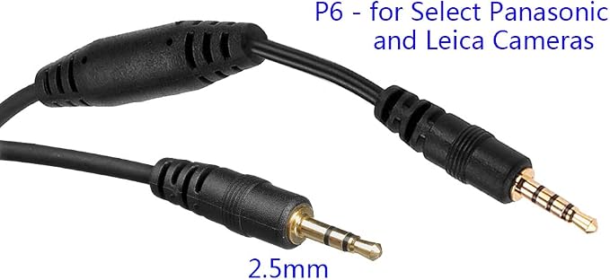 PHOLSY 2.5mm P6 Off-Camera Remote Cable for Panasonic | Compatible with Panasonic S5 S1H S1R S1 G95 G91 FZ10002 G9 GH5 G85 G81 GX8 GX7 GH4 FZ2500 FZ1000 FZ300 FZ200 DMW-RSL1, RS2 - Image 2