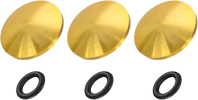 PATIKIL Camera Shutter Button, 3 Pack 10mm Convex Surface Shutter Release Buttons Pure Copper Camera Button for Nikon for Fujifilm for Leica DSLR/SLR, Gold by PATIKIL
