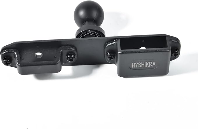 Universal Radio Bracket, Walkie-talkies Back Clip Mount, Radio Microphone Holder with 25mm 1" Ball Adapter Compatible with RAM Mounts B Size Double Socket Arm by HYSHIKRA