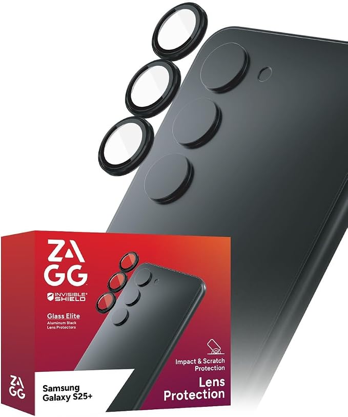 ZAGG Glass Elite Anti-Reflective Samsung Galaxy S25+ Camera Lens Protector – Anti-Glare Technology, Maximum Impact & Scratch Resistance, Smudge-Free Surface, Recycled Materials - Image 7