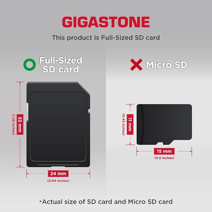 【5-Years Data Recovery】 GIGASTONE 16GB SD Card 2-Pack, Camera Pro, UHS-I A1 V10 SDHC Memory Card Speed up to 100MB/s Compatible with SPYPOINT TACTACAM Trail Camera, with 2 Mini Cases. - Image 2