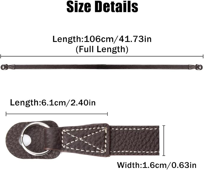 Vintage Minimalist Genuine Leather Camera Strap Crazy Horse Leather Shoulder Strap For DSLR For Fuji For Nikon For LEICA - Image 8
