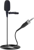 Lavalier Microphone, Cardioid Condenser Clip On Microphone, Lapel Microphone Compatible with Sennheiser Microphone Wireless System, 3.5mm Screw Lock Plug, Ideal for Lectures, Theater, Actors by JTLAU