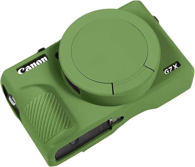 Easy Hood Camera Case Cover for Canon Powershot G7X Mark III Camera(Green) | With Removable Lens Cover,Soft Silicone Protective Case,Anti-Scratch,Slim Fit,Enhanced Grip,Lightweight Camera Accessories by EasyHood