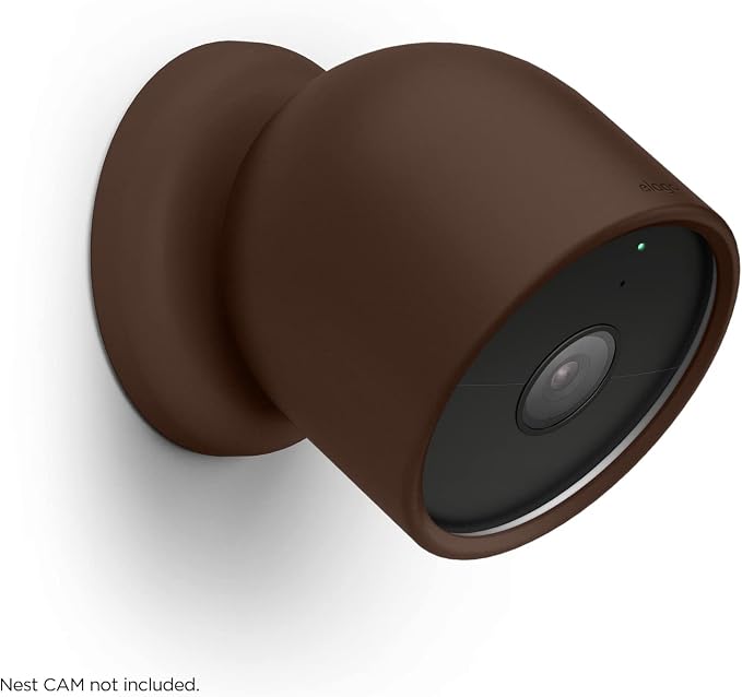 elago Silicone Cover for Google Nest Cam Outdoor or Indoor (Battery) | Magnetic Mount Cover Included, All Weather Protection, Easy Installation [Dark Brown] (NOT Compatible with wired, 2nd gen) - Image 9