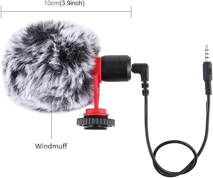 Stereo Microphone with Windscreen (Shotgun) for Canon EOS 80D - Image 6