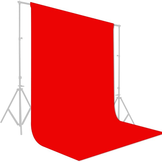 GFCC 8FTX10FT Red Backdrop Background for Photography Photo Booth Backdrop for Photoshoot Background Screen Video Recording Parties Curtain | Non-Reflective, Polyester Curtain, Easy Hang, Multipurpose Screen for Studio Photo Booth, Video Recording, Por... - Image 3