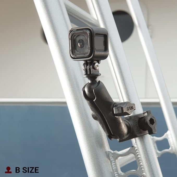 RAM MOUNTS Tough-Claw Small Clamp Mount with B Size 1" Ball Base | Fits 0.625"-1.14" rails and bars, composite clamp base for RAM Mounts systems - Image 10