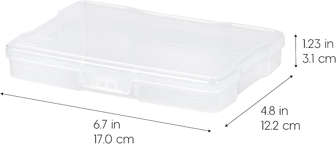 IRIS USA Photo Storage Cases |Made in USA| Fits 4"x6", (10-Pack) - Clear | Picture Box Containers for Tasks, Stickers, Ephemera, & Flashcards Organization - Image 3