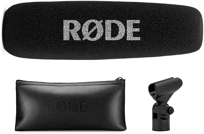 RØDE NTG4 Shotgun Microphone w/Digital Switches Bundled with Universal Shockmount + Fur Windshield + XLR Microphone Cable + Cleaning Cloth (5 Items) - Image 5
