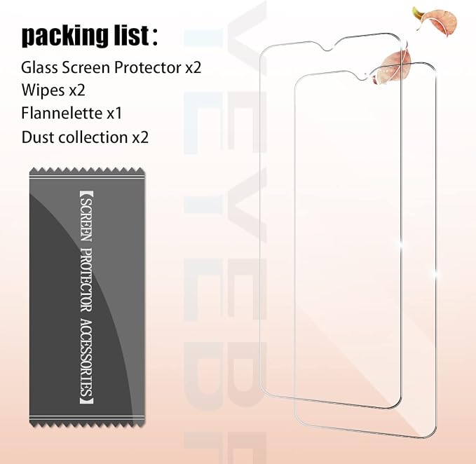Galaxy A13/A13 5G/A03S/A02S Tempered Glass Screen Protector, [2 Pack] [Anti-scratch] [3D Glass] for Samsung Galaxy A13/A13 5G/A03S/A02S - Image 7