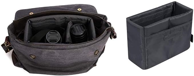 S-ZONE Waterproof Shockproof Foldable Camera Insert Bag Lens Cases Canon Nikon | Raindrop Proof, Fits in a Backpack, Suitable for DSLR/SLR Camera - Image 3