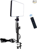 LED Desk Bi-Color Video Light, Key Light with C-Clamp Stand | 2700K-5700K Dimmable, Wireless Remote, Studio Photography Lighting by DImotliyor