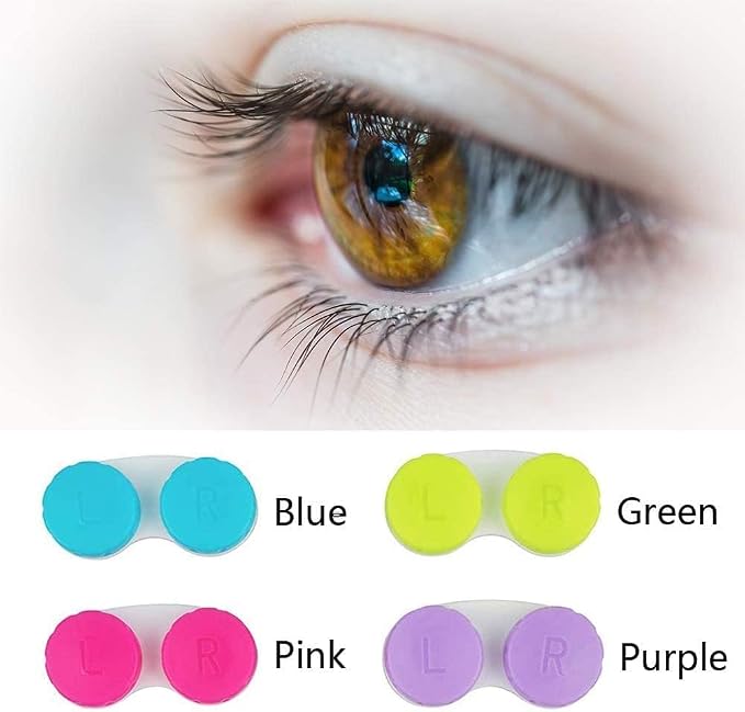 KISEER 36 Pack Colorful Contact Lens Case Box Holder Container Soak Storage Kit - Image 3
