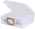 novelinks Photo Storage Box and 16 Inner 4" x 6" Photo Storage Containers | 1Pack Clear, Photo Albums 4x6 Pictures, Photo Organizers and Storage, Card Game Storage, Task Boxes for Special Education by novelinks
