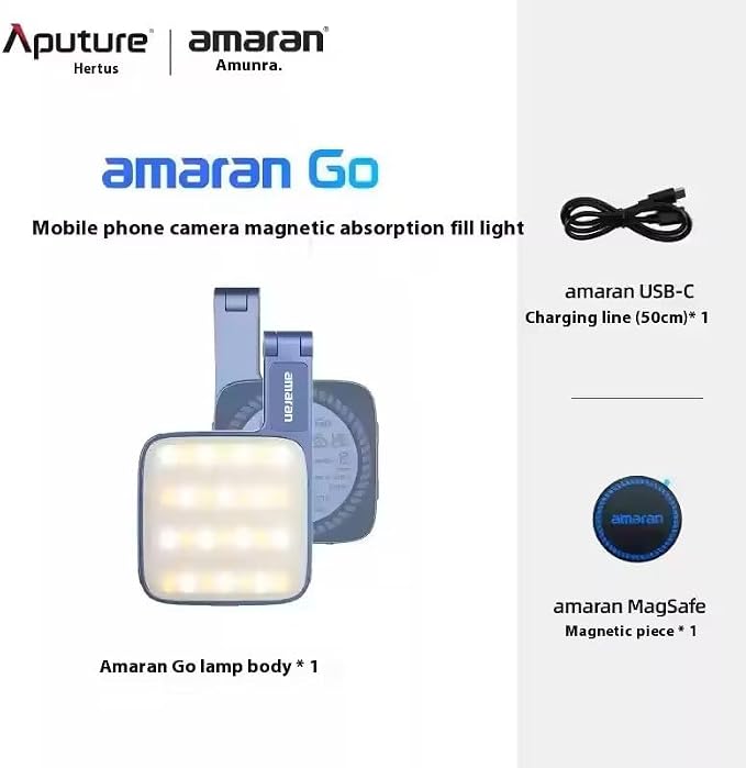 Amaran Go Magnetic Selfie Phone Light,Dual LED Light Source (Blue) | with Adjustable Mirror Light CCT 2700K-6500K,Rechargeable for Selfie,Makeup,Video Conference,TikTok,for iPhone & Android - Image 9