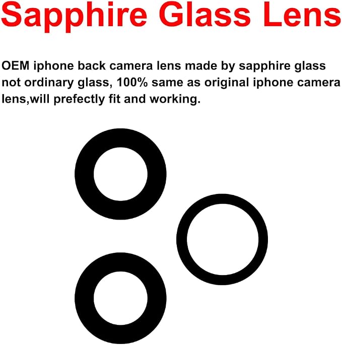 Original Back Rear Camera Lens Glass Replacement for iPhone 11 Pro Max and iPhone 11 Pro with Pre-Installed Adhesive and Repairing Toolkit - Image 2