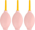 PATIKIL Soft Tip Air Blower Dust Blaster, 3 Pcs Rubber Bulb Air Pump Dust Blower Cleaner Cameras Lens Cleaning Tool with Long Nozzle for Camera Lens Computer Keyboard, Pink/Yellow by PATIKIL