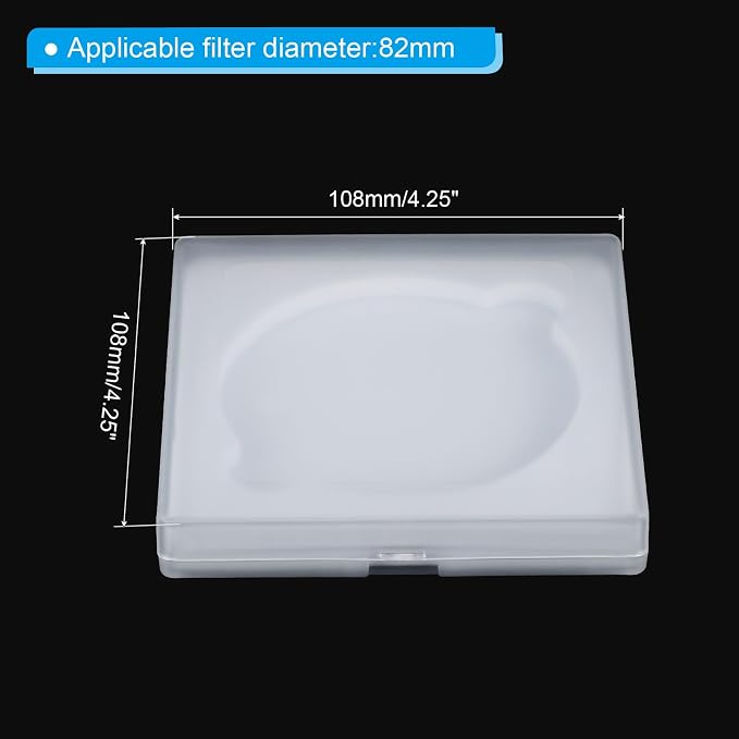 PATIKIL 82mm Lens Filter Case, 2pcs Camera Filter Case Portable Lens Filter Box Water Resistant Dustproof Plastic for Photography Filter Storage - Image 2