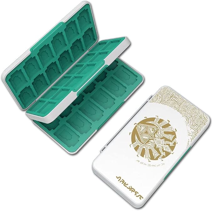PERFECTSIGHT Switch Game Card Case Compatible with Nintendo Switch Games & Micro SD Cards, Switch 2 Game Holder Cartridge Case with 48 Game Card Slots Storage, White Kingdom by PERFECTSIGHT