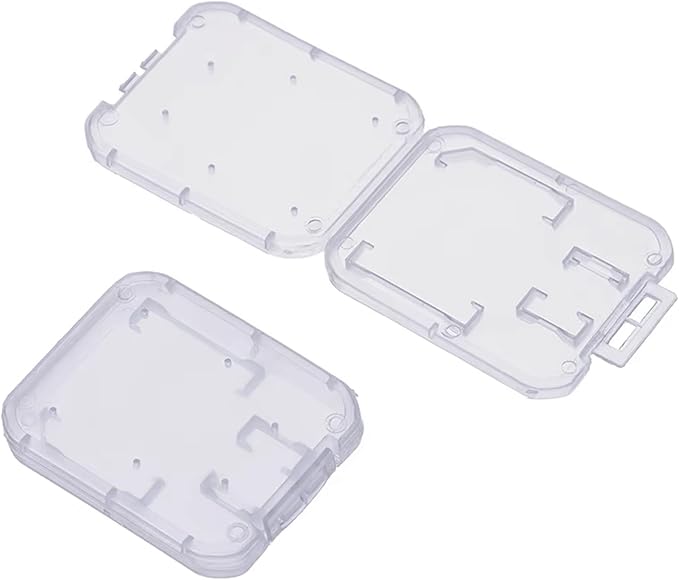 Pack of 10 Clear Plastic Memory Card Case Storage Boxes Compatible with SD SDHC SDXC Micro SD T-Flash Card (Memory Card Not Included) - Image 3