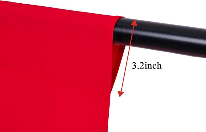 TRLYC Red Photography Backdrops 10x12 FT Seamless Background for Studio | Red Backdrop for Photoshoot Video Backgrounds Screen Party Wrinkle-free Polyester Non-Glare Rod Pocket Easy Setup - Image 2