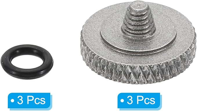 PATIKIL Camera Shutter Button, 3 Pack Soft Shutter Release Button Pure Copper Camera Button Knurled Suitable for Nikon for Fujifilm for Leica DSLR/SLR Camera, Gray - Image 3