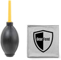 Dust Cleaner Strong Cleaning Air Blower for All DSLR Camera & Camcorders, Lens, LCD Screens, etc + Microfiber Cloth by GearFend