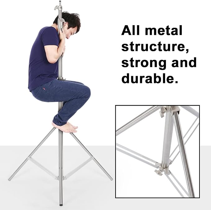 Stainless Steel Backdrop Stand 9.5ftx10ft Photo Stand for Backdrop Video Adjustable Background Support Stands for Portrait & Studio Photography, Photoshoot, Parties, Baby Shower, Birthday, Wedding - Image 7