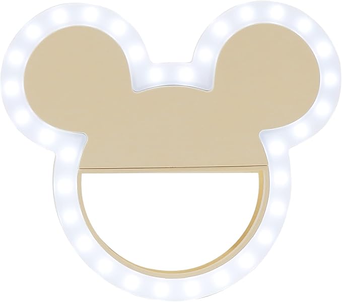 Impressions Vanity Disney Mickey Mouse GlowMe LED Beauty Selfie Ring Light with 3 Level Adjustable Brightness, Portable Clip-on for Smartphone Photography, Camera, and Makeup by IMPRESSIONSVANITY%C2%B7COMPANY