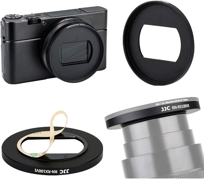 JJC Dedicated Metal Filter Adapter Lens Adapter for Sony ZV-1II RX100VII | with 52mm Snap-On Lens Cap & Cap Keeper String,for ZV-1II RX100 VII VI RX100M7 G5X Mark II,Install 52mm UV CPL ND Filter - Image 2