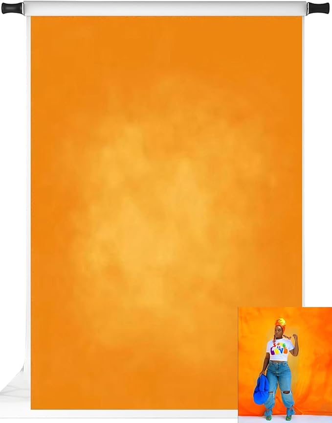 Kate Orange Photography Backdrops Abstract Photo Backdrop Poratrait Background for Photoshoot, 5x7ft by KateBackdropforPhotography