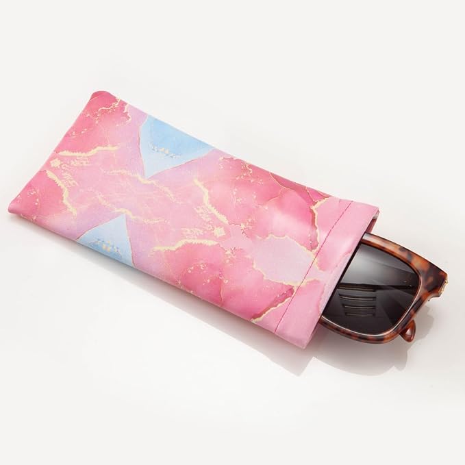 TRIUMPH VISION Eyeglass Case Glasses Case Soft Sunglass Pouch Sleeve 3 Pack | Slim Lightweight Alternative to Bulky Case, Leather Lined Protect Lens, Squeeze Easy to Use, Stylish Portable for Daily Use - Image 3