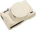 Easy Hood Camera Case Cover for Canon Powershot G7X Mark III Camera(Beige) | With Removable Lens Cover,Soft Silicone Protective Case,Anti-Scratch,Slim Fit,Enhanced Grip,Lightweight Camera Accessories by EasyHood