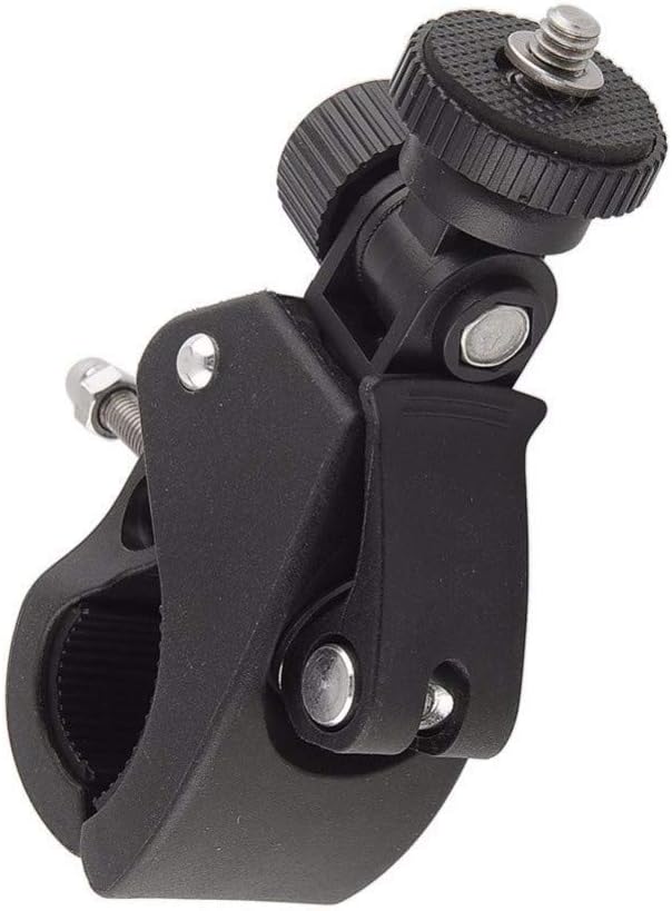 2 Pack Sports Camera Bike Mount Handlebar Clamp Clip Stand Base with 1/4 Screw Adapter for Gopro Hero DJI Osmo Insta360 Motorcycle Bicycle Action Cam Dash GPS Field Monitor Lights - Image 3