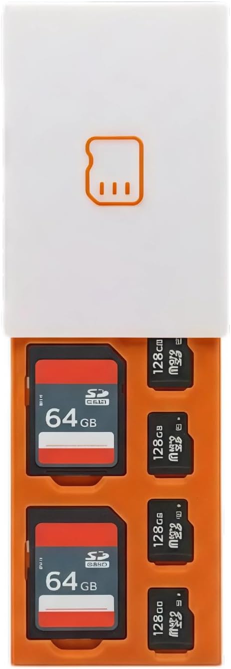 Memory Card Case Holder, Ultra Slim SD Card Storage Organizer for 2 SD and 4 Micro SD (TF) Cards, Protective Portable Wallet for Sony Canon Nikon Camera Cards and Nintendo Switch MicroSD by Unknown