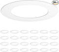 Amico Goof Rings for 6 Inch Recessed Lights, 24 Pack, White | Can Light Trim Ring Cover, Outer Diameter 8.6-inch, Inner Diameter 6.2-inch, Durable Plastic Design by Amico