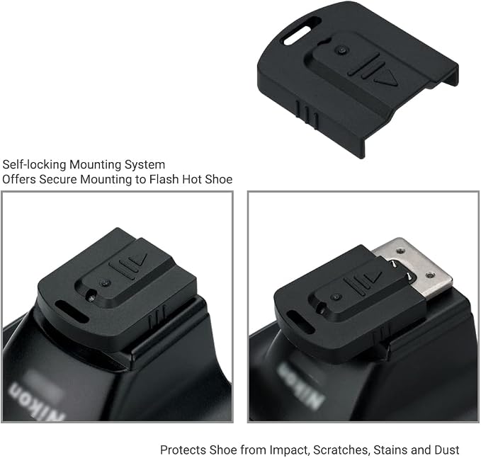 JJC 2PCS Flash Hot Shoe Cover Cap for X Flash Speedlight SB-600 SB-500 SB-400 SB-300, ABS Flash Shoe Mount Protector with Self-Locking Function - Image 4