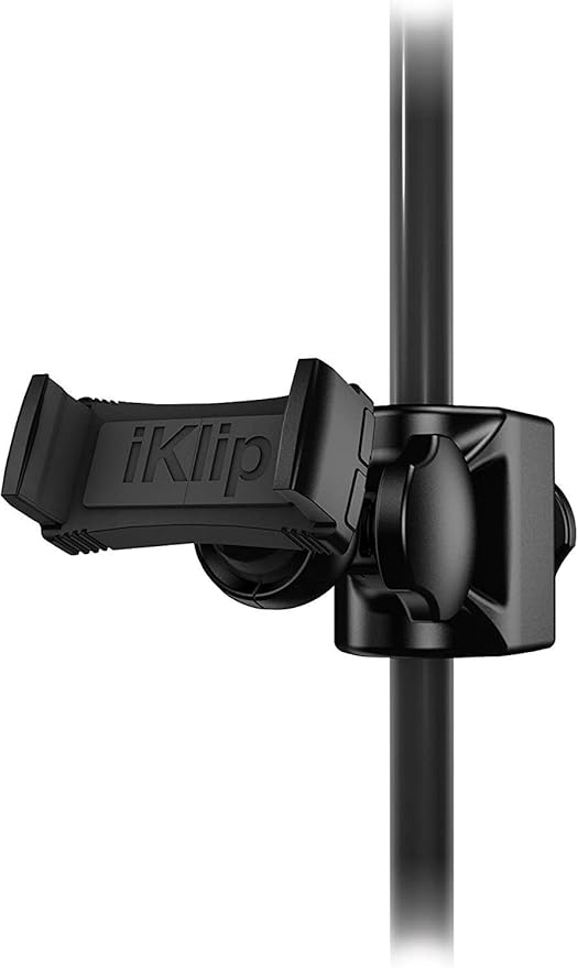 IK Multimedia iKlip Xpand Mini mic Stand Phone Holder, Compatible with iPhone & Android Smartphones 3.5" to 6", with Adjustable 360° Swivel by IKMultimedia