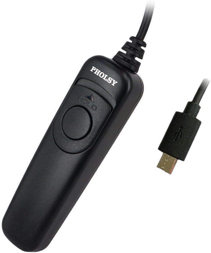 PHOLSY Shutter Remote Control Cable RR90 Release Cord for Fujifilm | Compatible with Fuji GFX50S, X-Pro2, X-H1, X-T2, X-T1, X-T10, X-T20, X-T100, X-E2S, X-E2, X-E3, X-M1, X-A20, X-A5, X-A3, X-A2 by PHOLSY%C2%AE