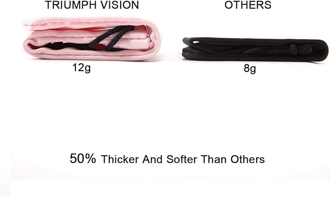 TRIUMPH VISION Glasses Case Soft Eyeglass Case Sunglass Pouch Cloth 3 Pack | Thick Microfiber Pouch Drawstring Pouch Eye Glass Bag Sunglasses Sleeve Storage, Lens Protection Cover,Cleaning Lens Screen - Image 2