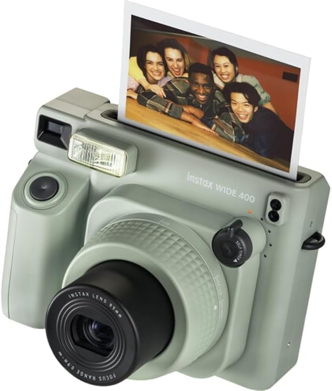 Fujifilm Instax Wide 400 Instant Camera (Sage Green) + INSTAX Wide Film (20 Exposures) + Shutter Accessories Bundle – Carrying Case, 80-Pocket Green Photo Album - Image 2