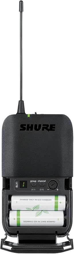 Shure BLX188/CVL Dual Lavalier Audio System J11 Band (596–620 MHz) – BLX88 Dual Receiver, (2) BLX1 Bodypacks & (2) CVL Cardioid Lavalier Mics, Up to 14 Hr Battery, 300 ft Range | Dual-channel receiver with CVL condenser microphones and bodypack transmi... - Image 9