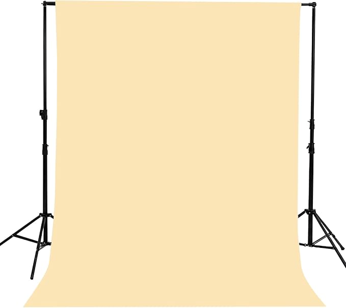 Kate Solid Cream Photography Backdrop Beige Photo Backgrounds10ftx12ft | Solid Cream Cloth For Portraits, Product Photos, Videos, Streaming, Interviews, Parties And Studio Shoots by KateBackdropforPhotography